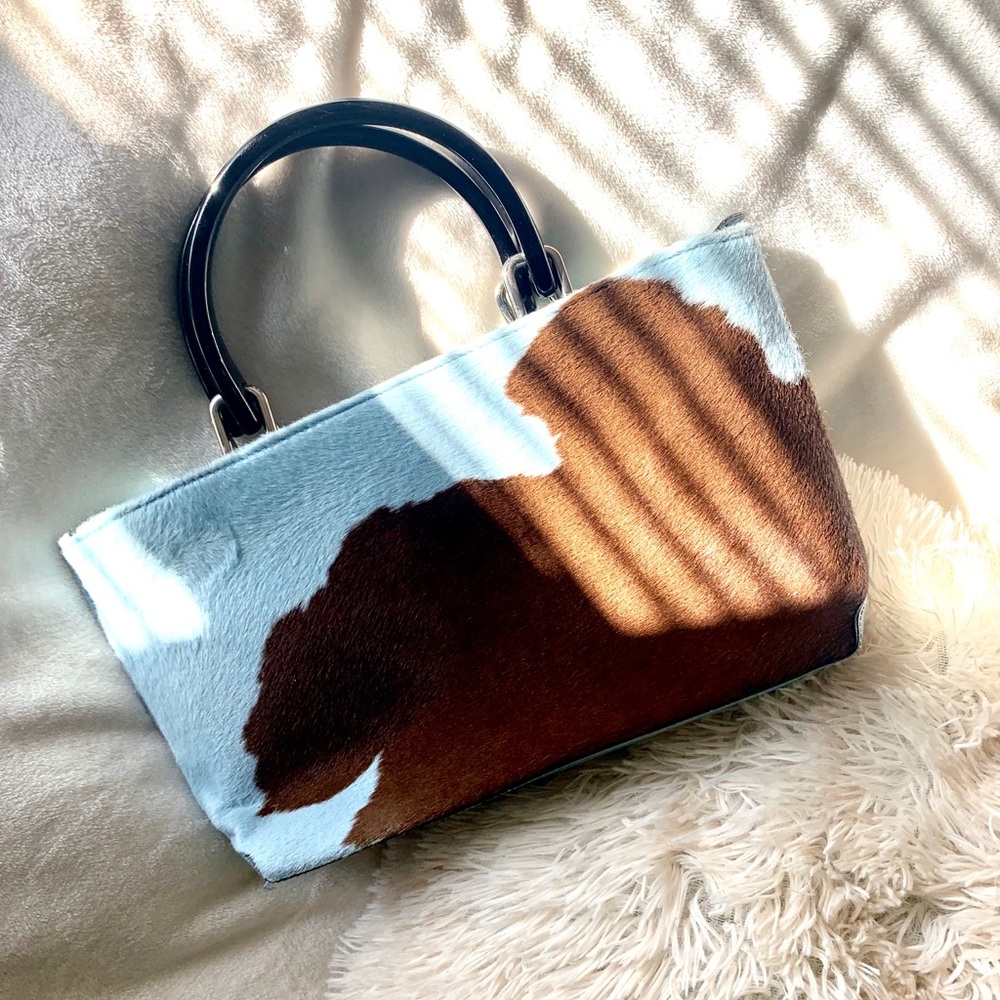 Barbara Milano cow hide handbag